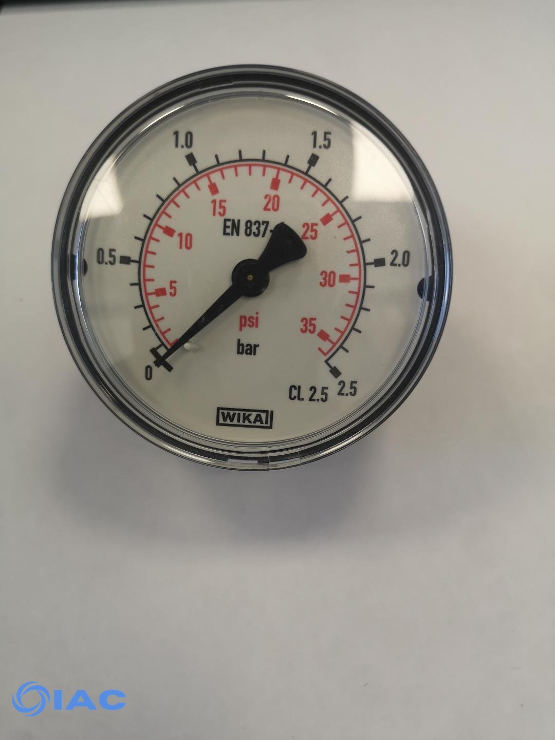 Pressure gauge horizontal 63mm 0 - 2.5 bar 1/4" MW2.563
