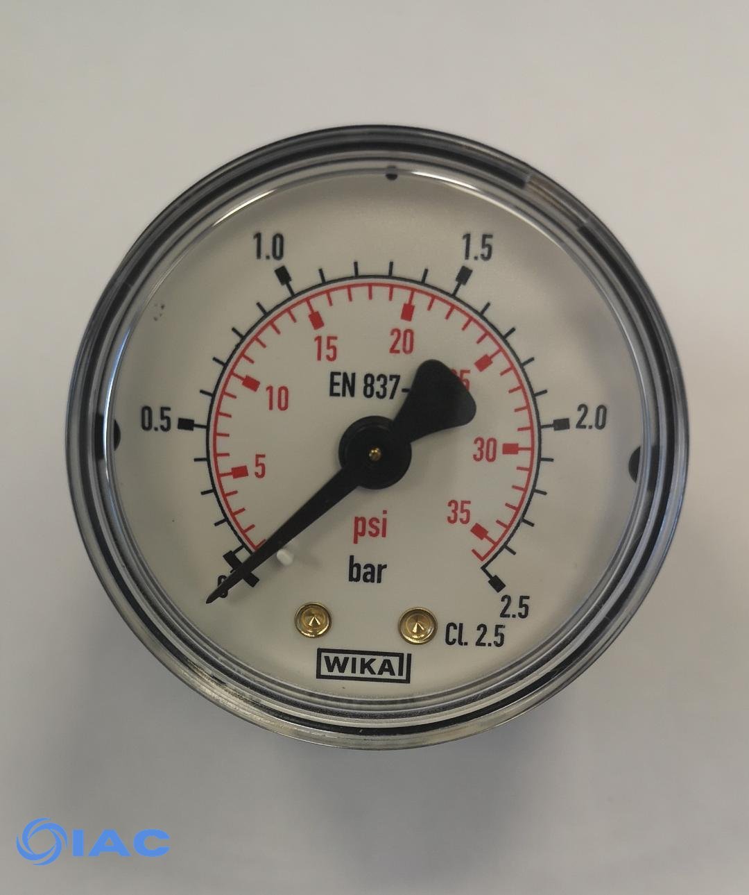 Pressure gauge horizontal 50mm 0 - 2.5 bar 1/4" MW2.550