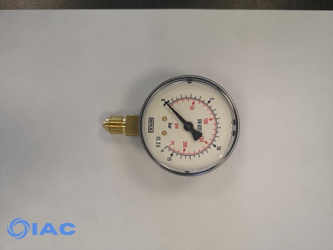 Vertical pressure gauge 63mm, 0-16 BAR G 1/4" MS1663