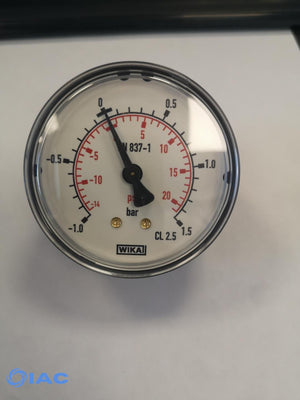 Pressure gauge horizontal 63mm -1 to1.5 bar 1/4" MW-11.563