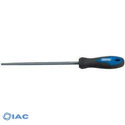 DRAPER SOFT GRIP ENGINEER'S ROUND FILE AND HANDLE, 200MM CODE: 44955