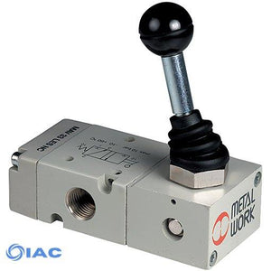 3/2 Lever Valve 90D, 3/2" Bi-stable G1/4" CODE: 7020000100