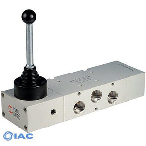 5/3 Lever Valve, Pressurised Centres, 5/3" PC Mono-stable G1/2" CODE: 7030001100