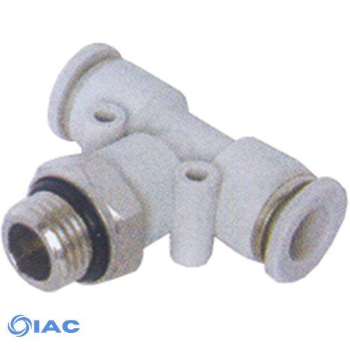 Parallel Male Stud Swivel Branch Tee BSPP G1/4" X 12mm Tube APB12-02