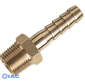 Tapered Brass Hose Tail 1/4” bsp