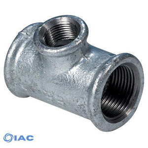 Galvanised Reducing Tee on Branch (130) BSPP G3/4" XG3/8"