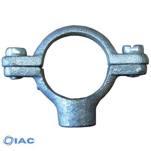 Galvanised Single Pipe Ring M10 Tapped, Bore 2"