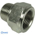 Male X Female Nickel Plated Tapered Adaptor R3/8" G3/8"