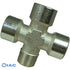 G3/8" Nickel Plated Equal Female Cross with One male Branch Thread CH 16mm CODE: EFC38MF