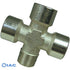 Nickel Plated Equal Female Cross with One male Branch Thread G1/8" CH 10mm CODE: EFC18MF