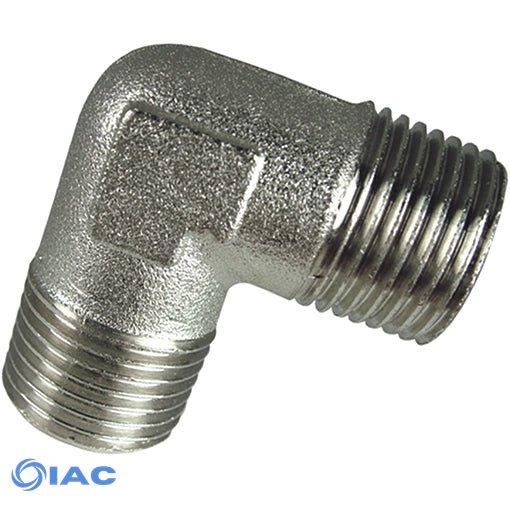 Nickel Plated Equal Elbow Male Thread BSPP G1/2" CODE: EMME12