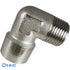 Nickel Plated Equal Elbow Male X Female Thread BSPP G1/8" CODE: EMFE18