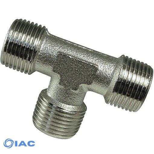 G1/8" Nickel Plated Equal Tee Male Thread