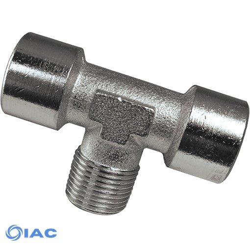 Nickel Plated Equal Tee Female X Male X Female Thread G1/8"